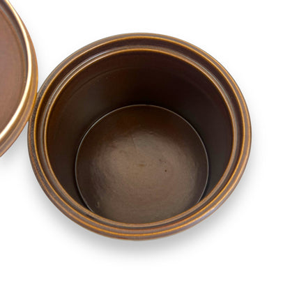 Wedgwood Dark Brown Round Lidded Baking Dish Pot