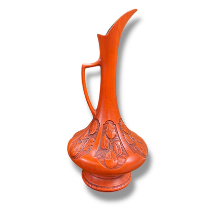 Braemore Pottery Mid-Century Orange Jug Vase — Australian Made