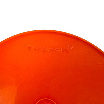Round Orange Tupperware Storage Container