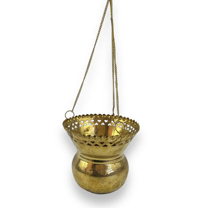 Brass Hanging Plant Pot
