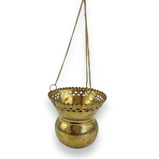 Brass Hanging Plant Pot