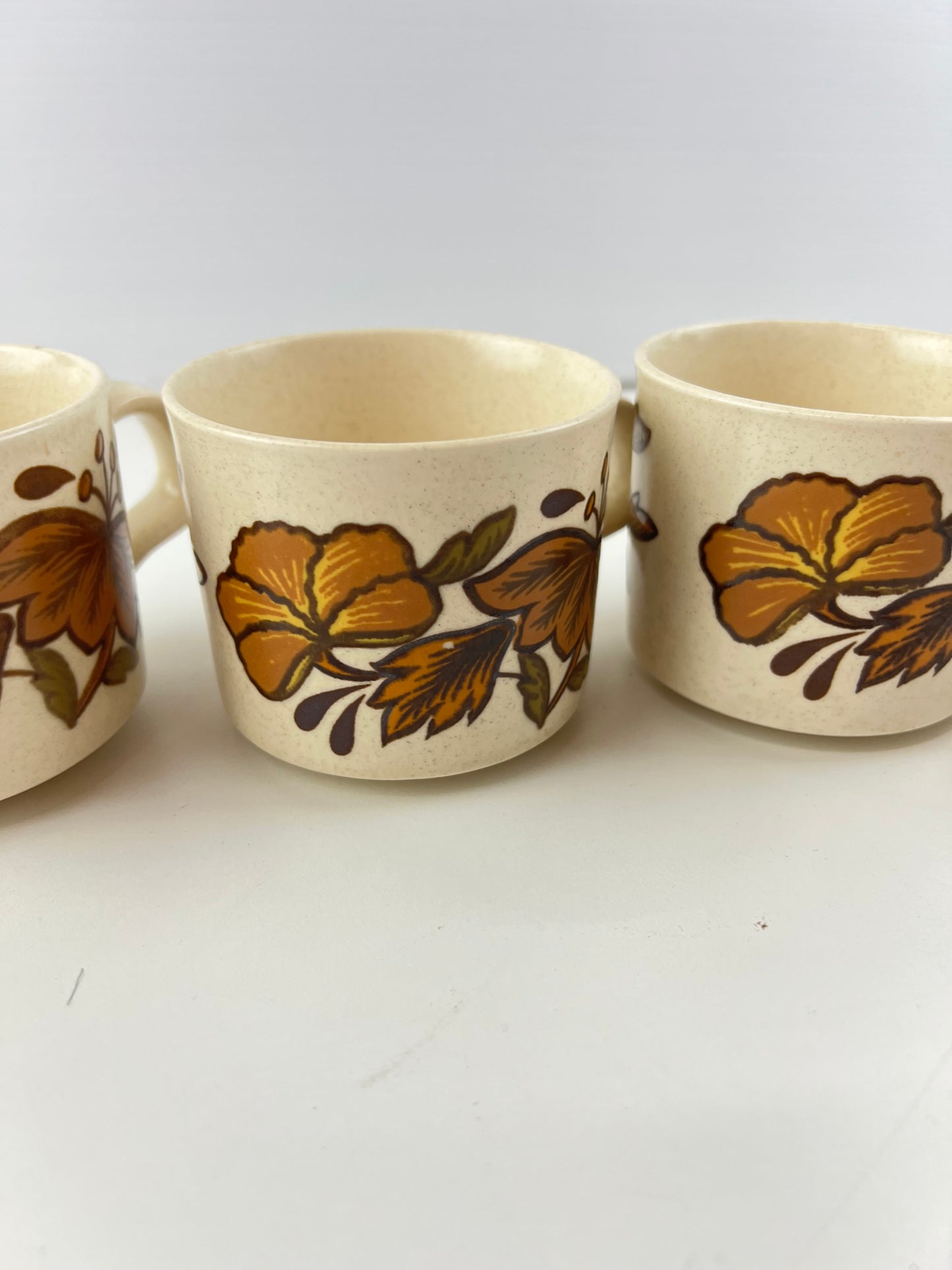 Royal Worcester Palissy Floral Mugs – Set of 4