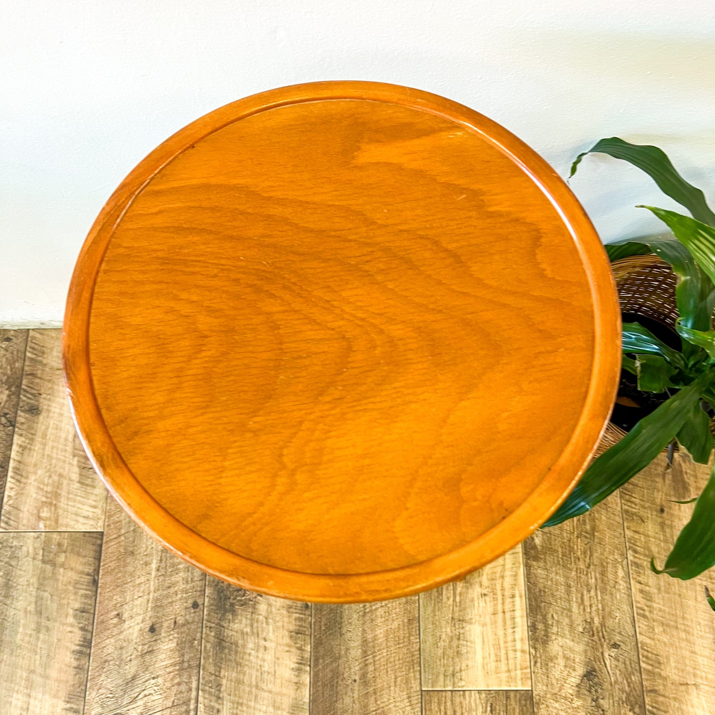 Bentwood Thonet style brown timber stool