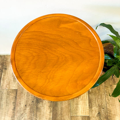 Bentwood Thonet style brown timber stool