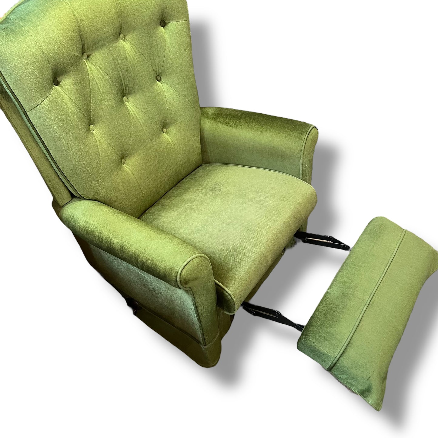 Green Jason Reclining Lounge Chair with footrest