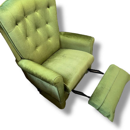 Green Jason Reclining Lounge Chair with footrest