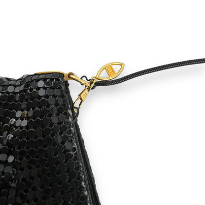 Vintage black mesh purse