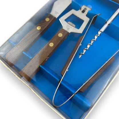 Wood Handle Bar Utensil Set - New in Box