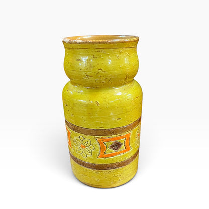 Bitossi Italian Ceramic Vase – Yellow, Orange & Brown