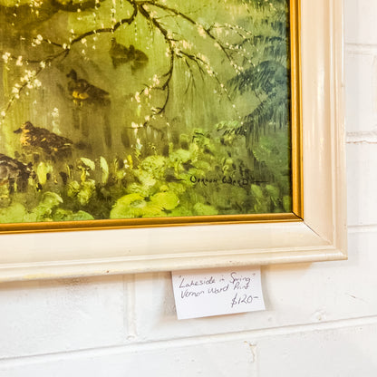 Vernon Ward – Lakeside in Spring (Framed Print)