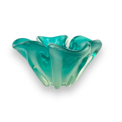 Light Blue Art Glass Dish