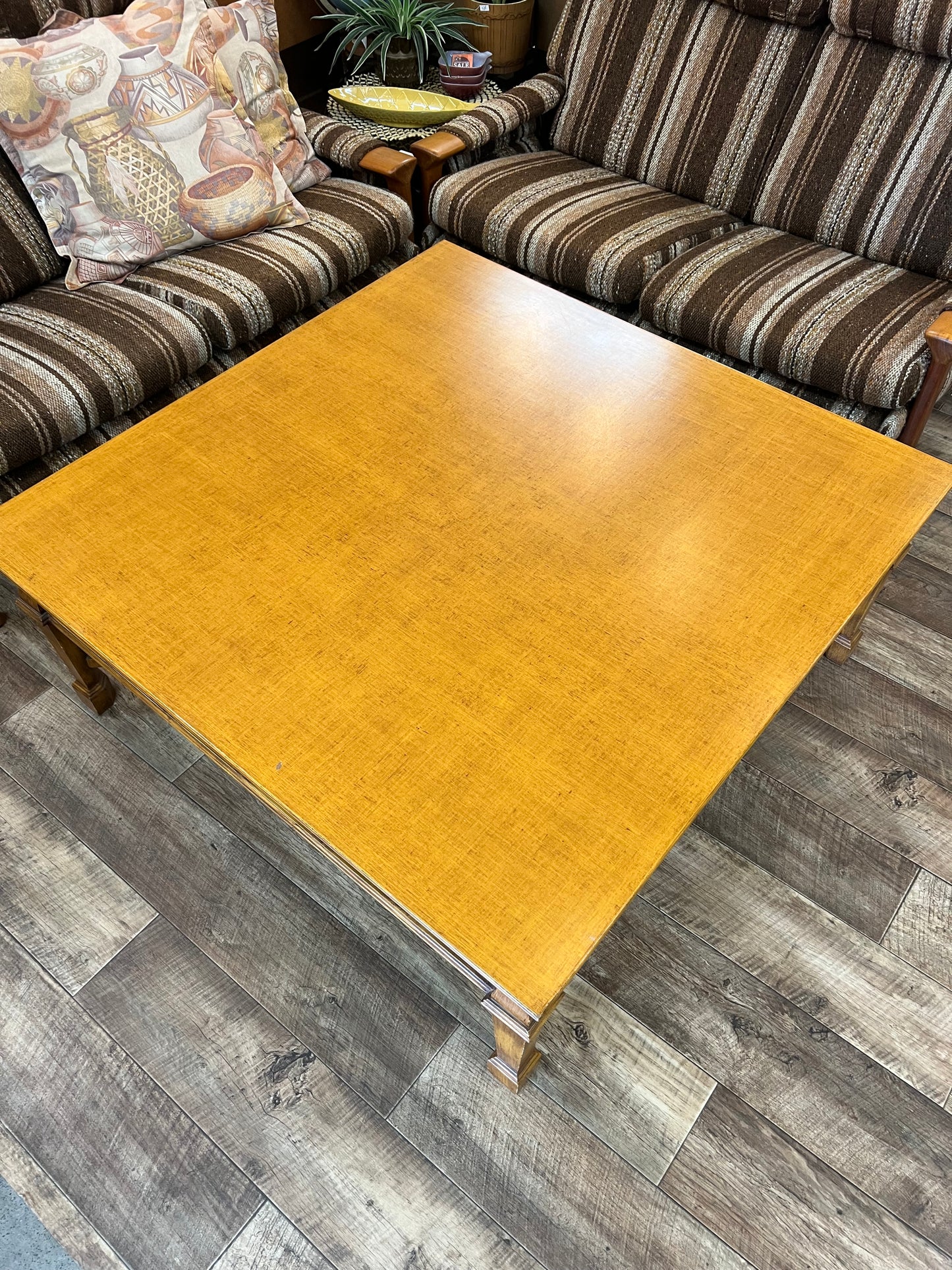 Large square coffee table with Decorative Arch Detail