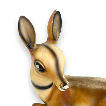 Vintage Chalkware Deer Statue