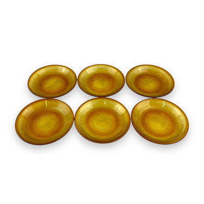 Arcoroc Sierra Amber Glass small plate set of 6