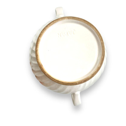 White Ceramic Serving Soup Pot with ladle made in Japan