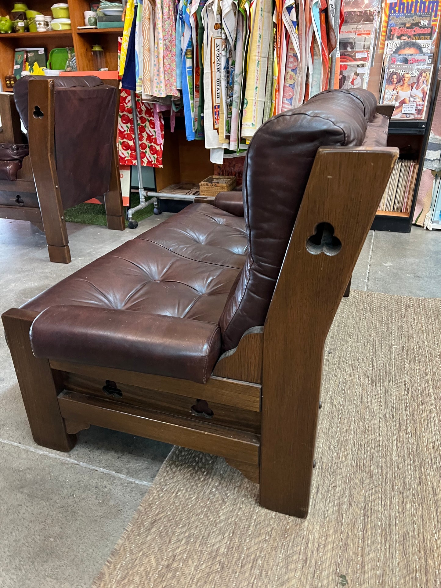 Davis Furniture Leather 2 Seater Sofa – Solid Timber Frame