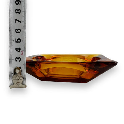 Amber Glass Ashtray