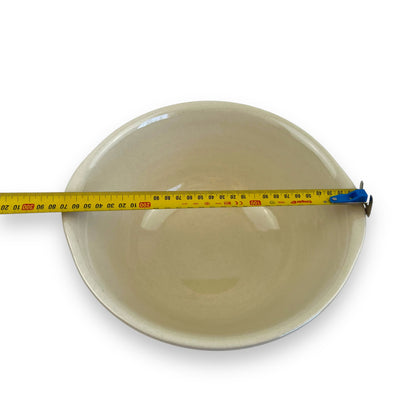 Cream Ceramic Mixing Bowl - Made in Romania.