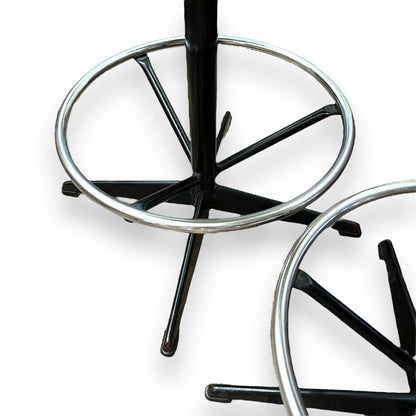 Black Vinyl Bar Stool set of 2