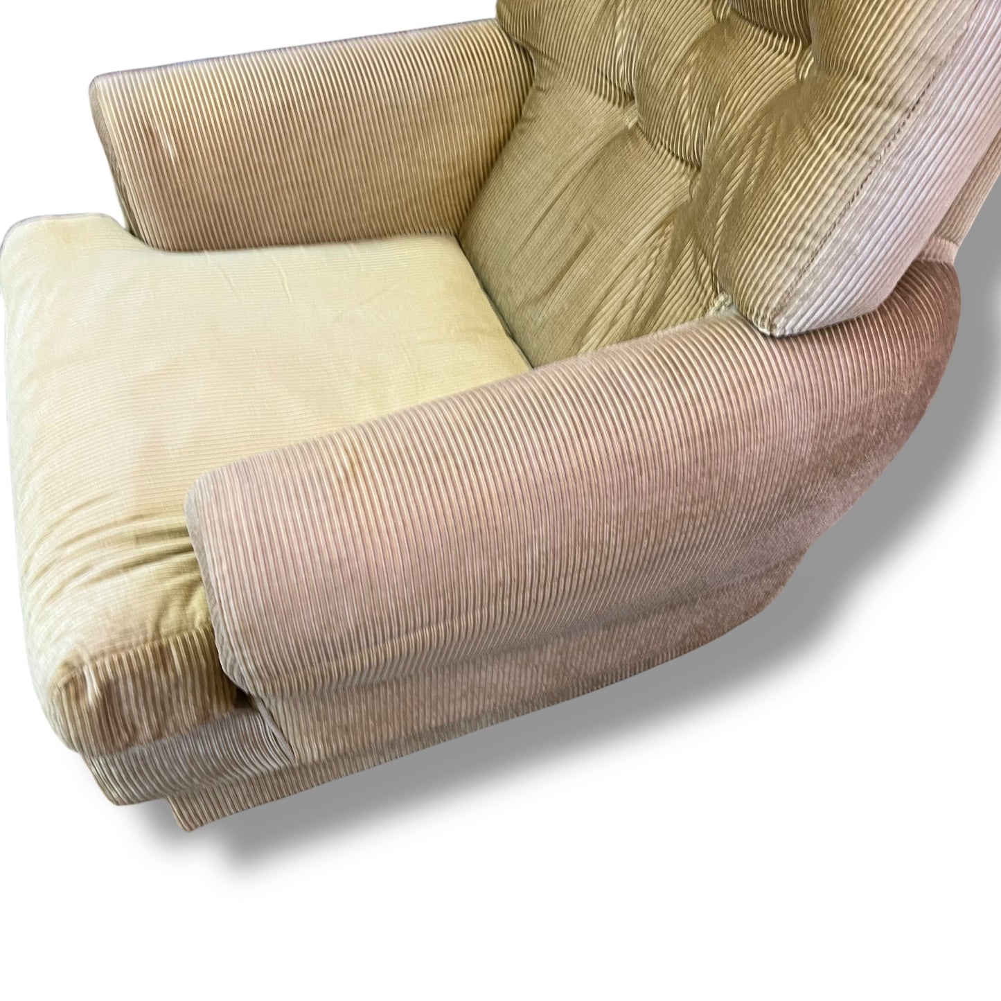 Green-Yellow Corduroy Armchair
