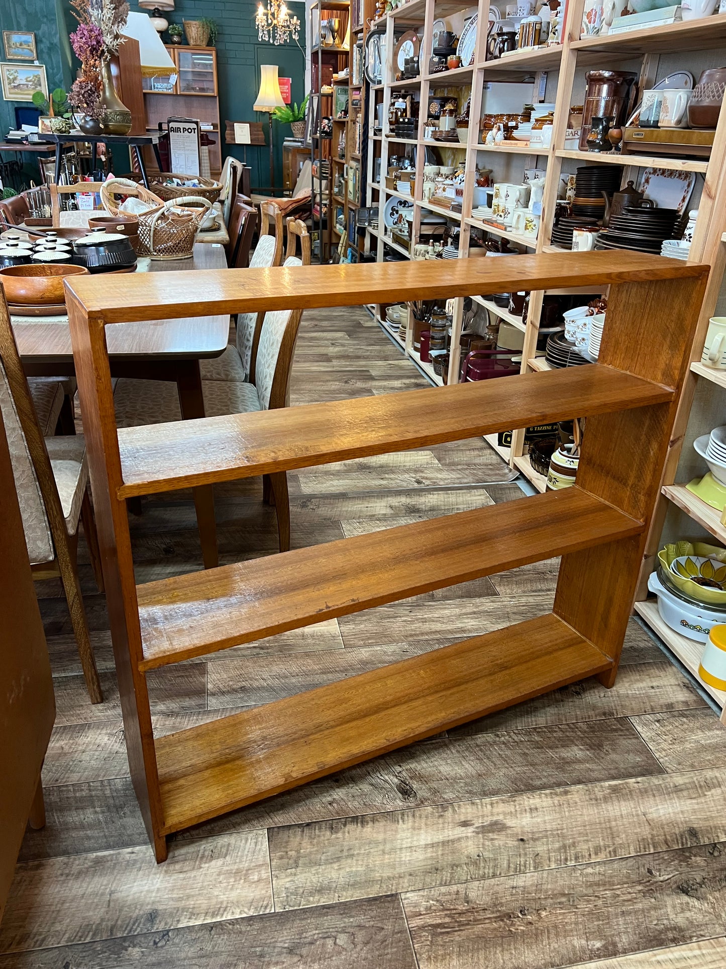 Timber Open Bookcase / Display Shelving Unit