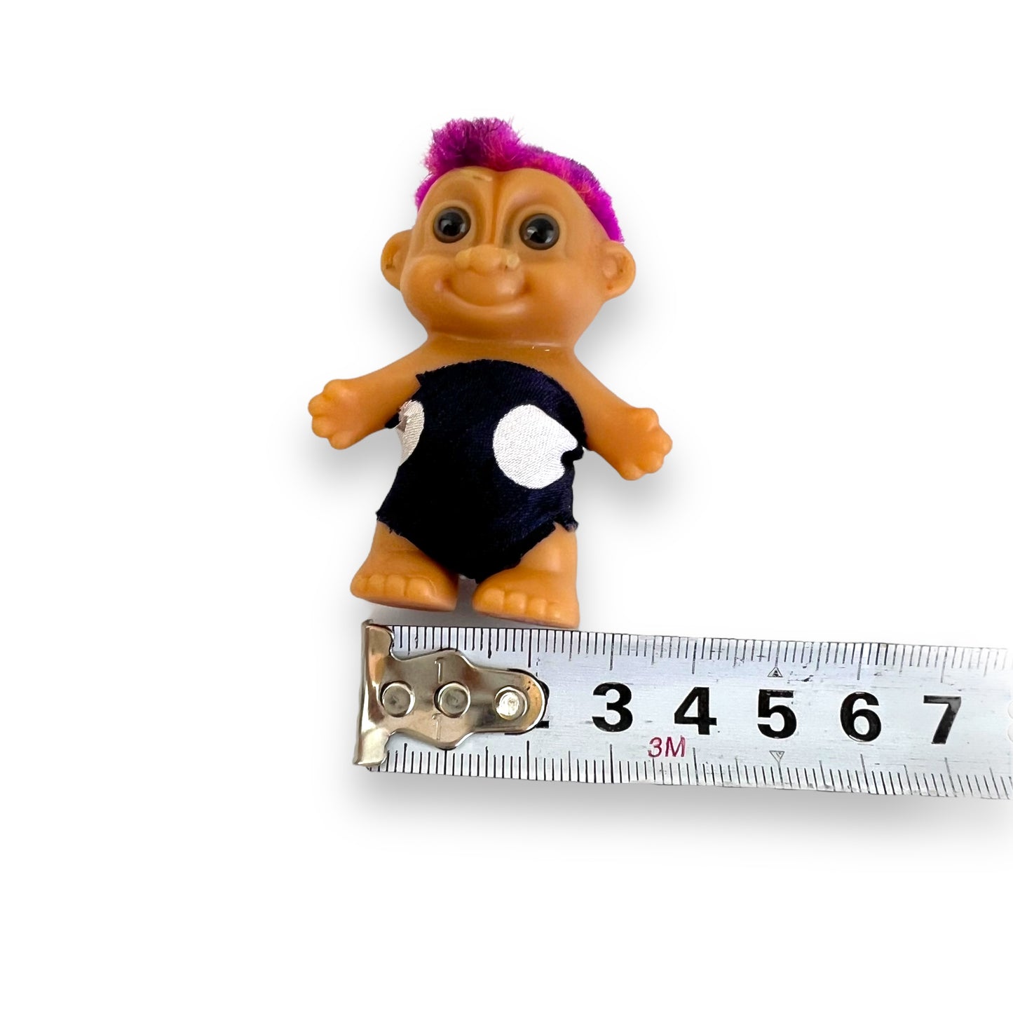 Troll Doll baby purple hair black and white outfit