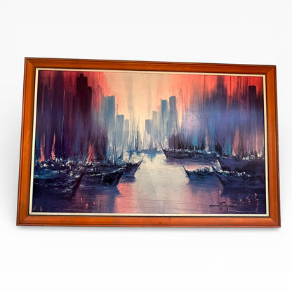 Ozz Franca “Metropolitan Skyline” Framed Print