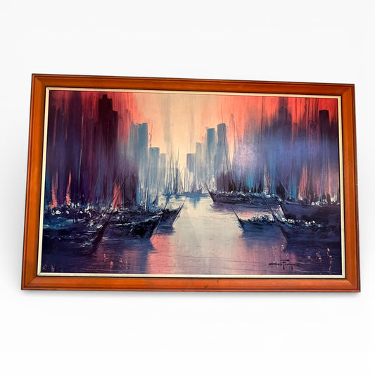 Ozz Franca “Metropolitan Skyline” Framed Print