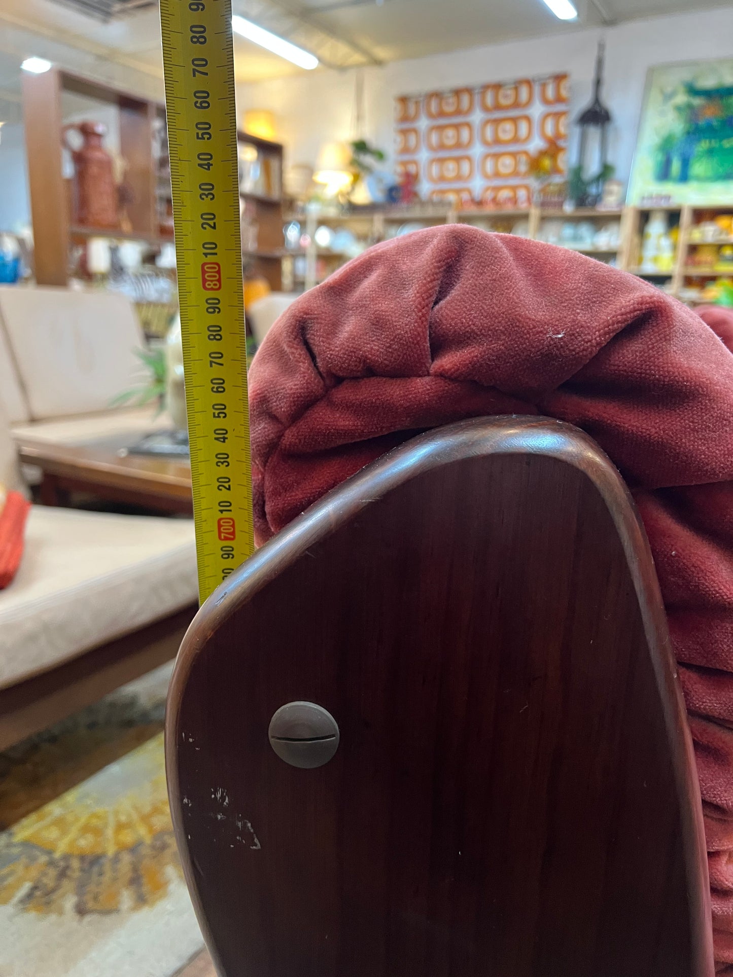 #1 Pink Velvet 2 Seater Lounge with Timber Frame