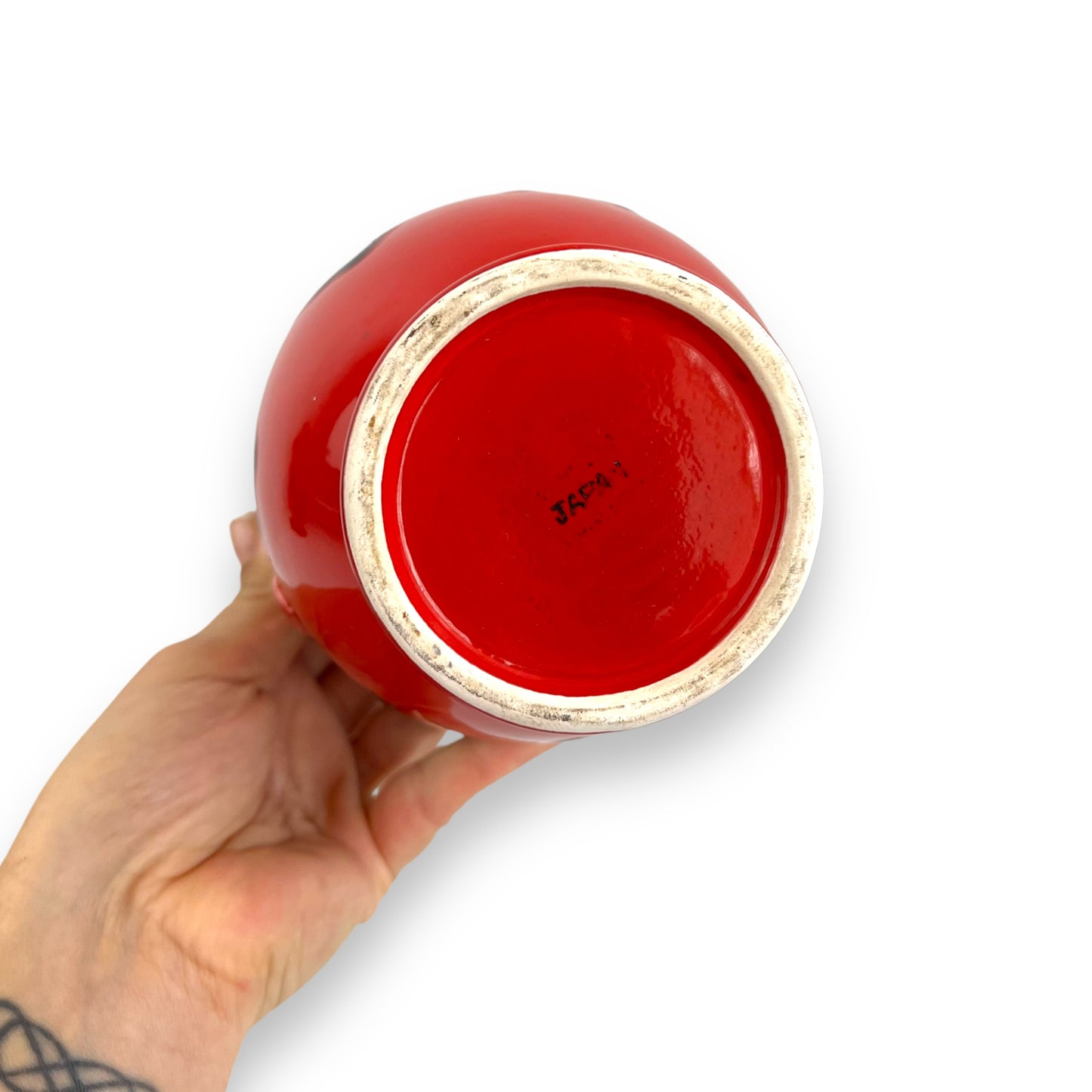 Red & Blue Twin Handle Ceramic Vase