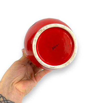 Red & Blue Twin Handle Ceramic Vase