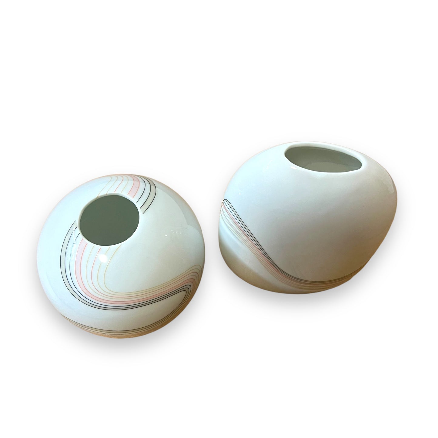 Ceramic Vase with striped design – Hall Japan