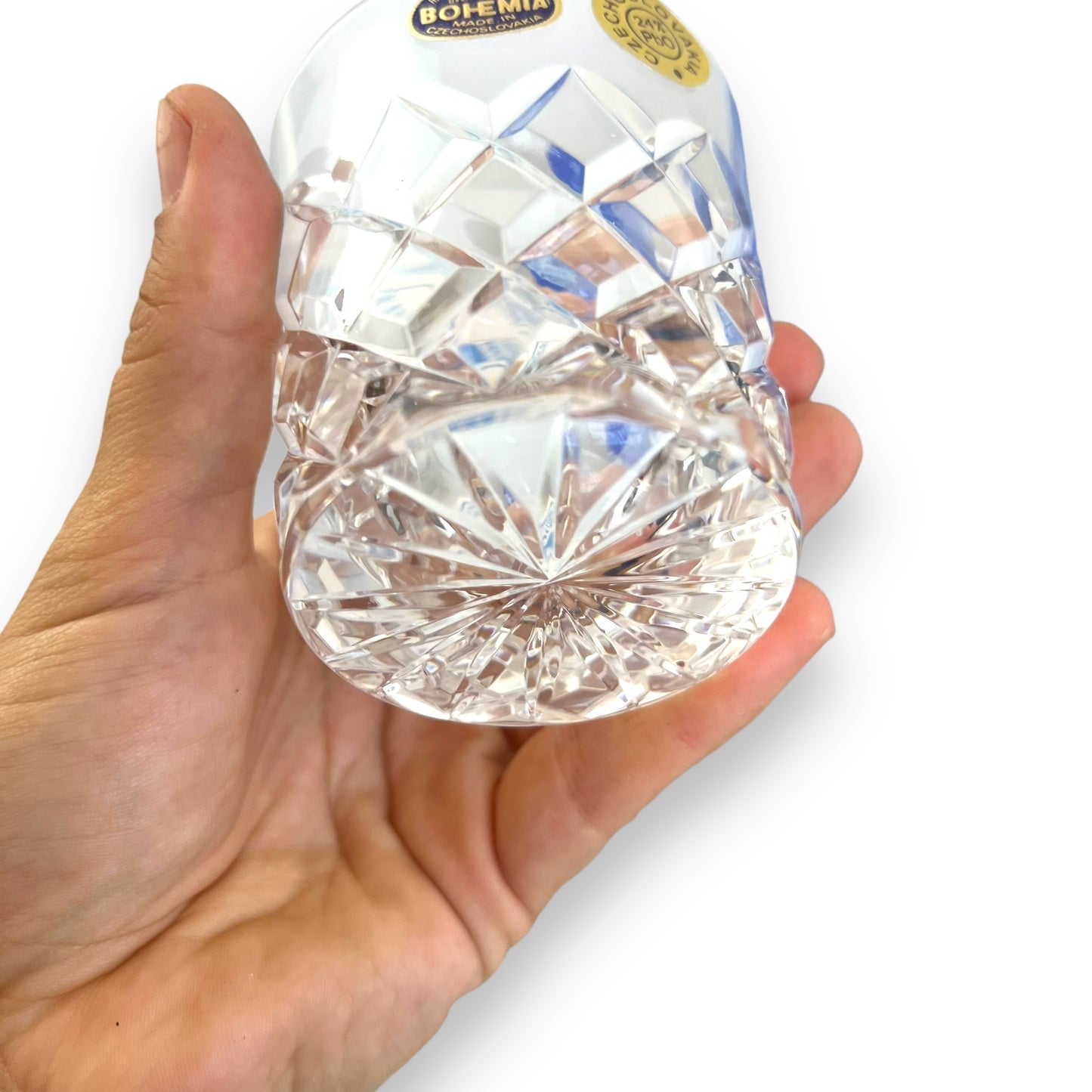 Vintage Bohemia Hand Cut Lead Crystal Whiskey Glass Set – Czechoslovakian