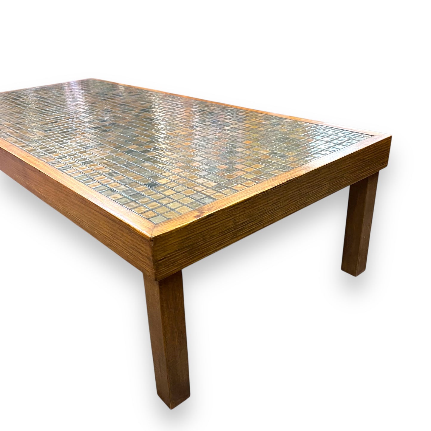 One-of-a-Kind Handmade Mid-Century Mosaic Tile Coffee Table