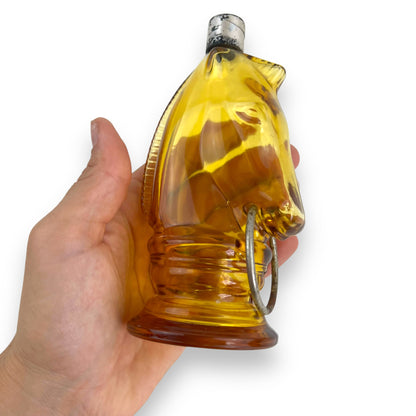 Avon Horse Head Afterhsave Amber Glass Bottle