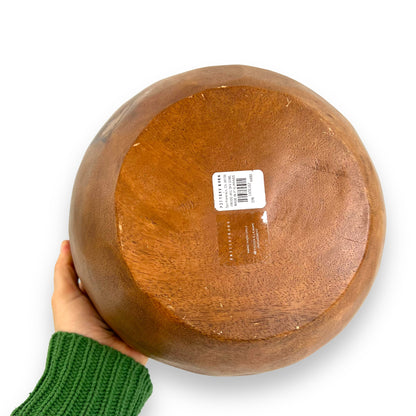 Large wooden pottery barn bowl