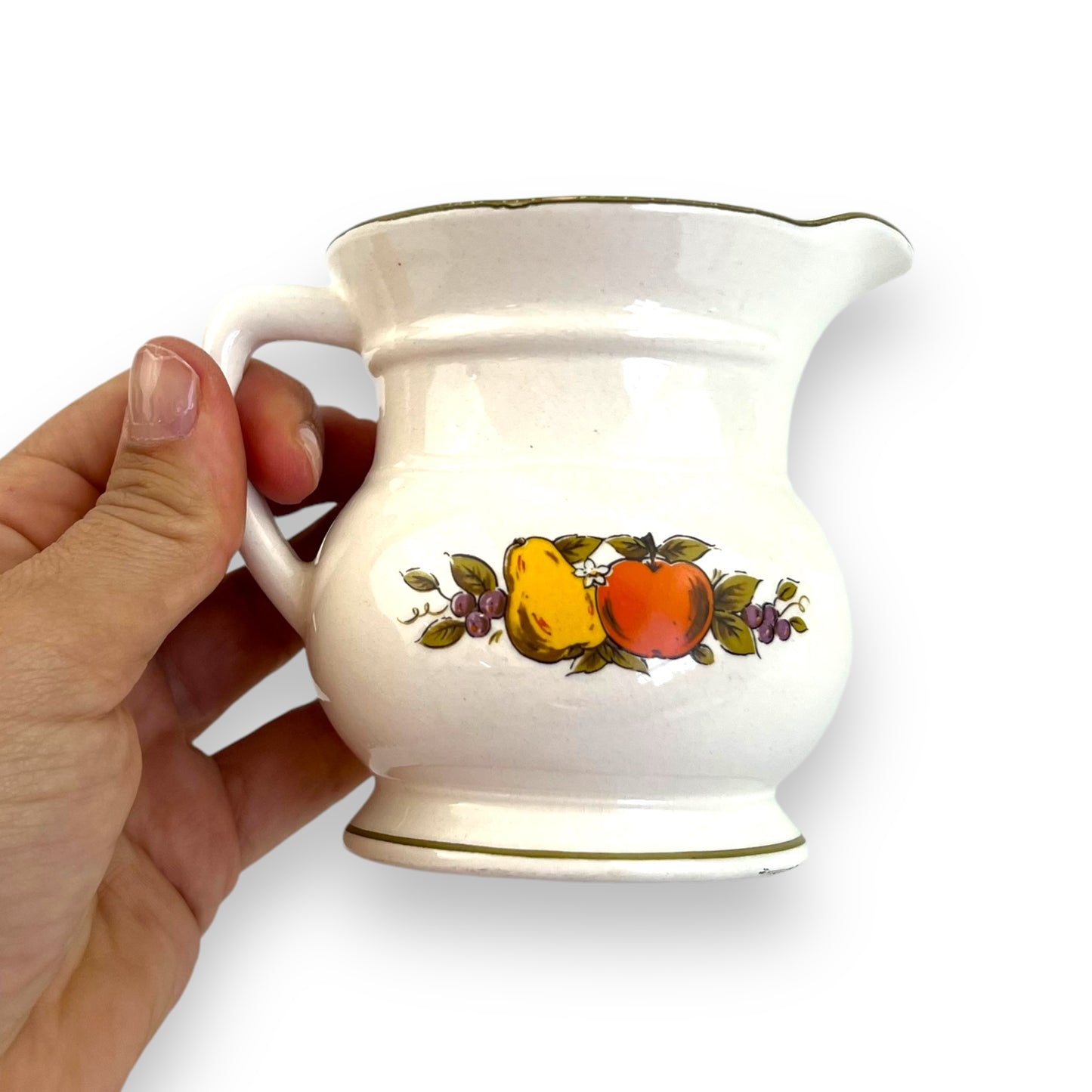 Creamer jug with fruit art