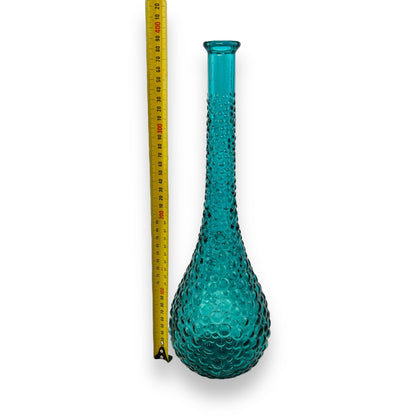 Teal Blue Hobnail Genie Bottle – Made in Italy