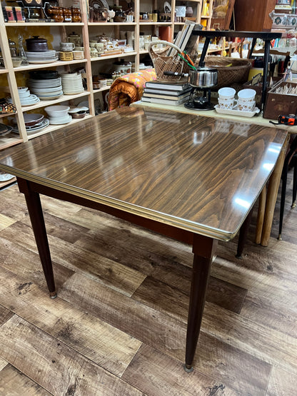 Brown Laminate Drop-Leaf Dining Table