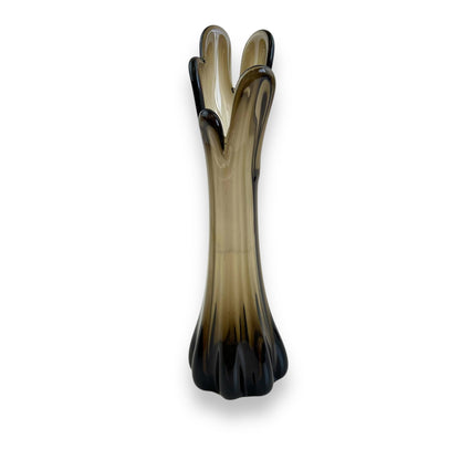 Black Smokey Swung Glass Vase