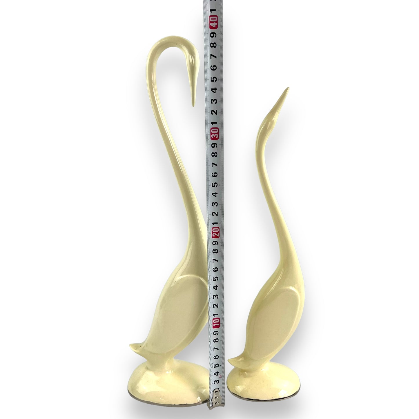 Cream Bird Statue Pair