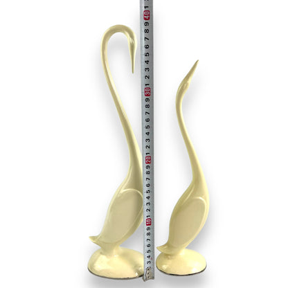 Cream Bird Statue Pair