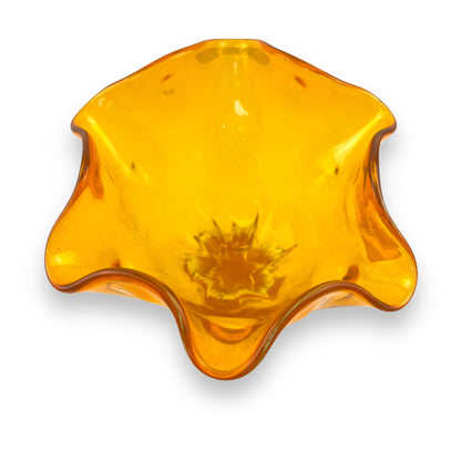 Orange Art Glass Vase