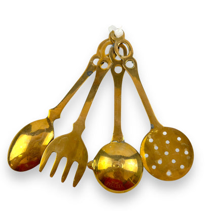 Brass Kitchen Utensil Set – 4 Piece