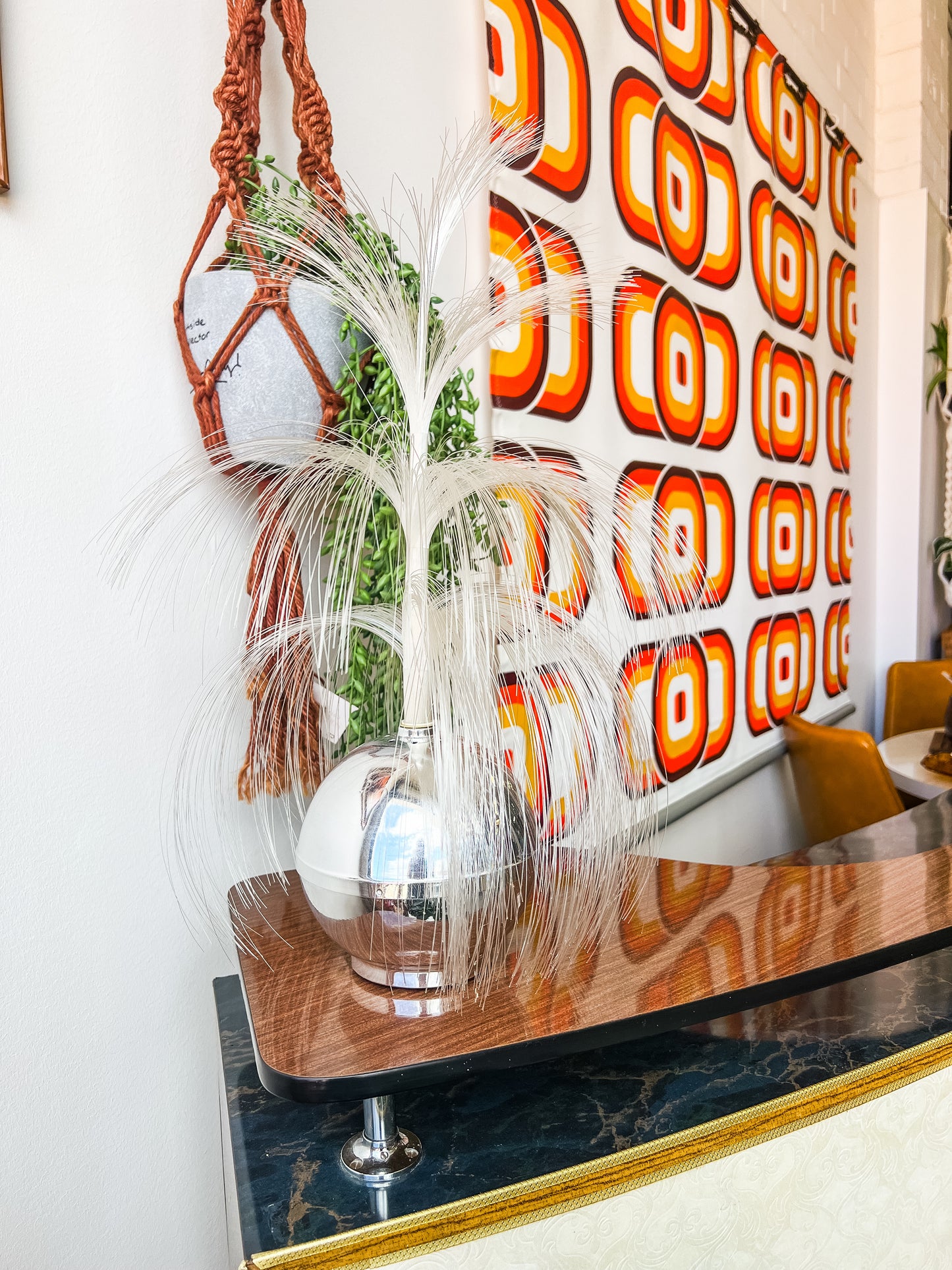 70s fiber optic lamp