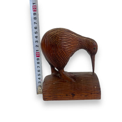Wooden Kiwi Bird Sculpture - Handmade in New Zealand