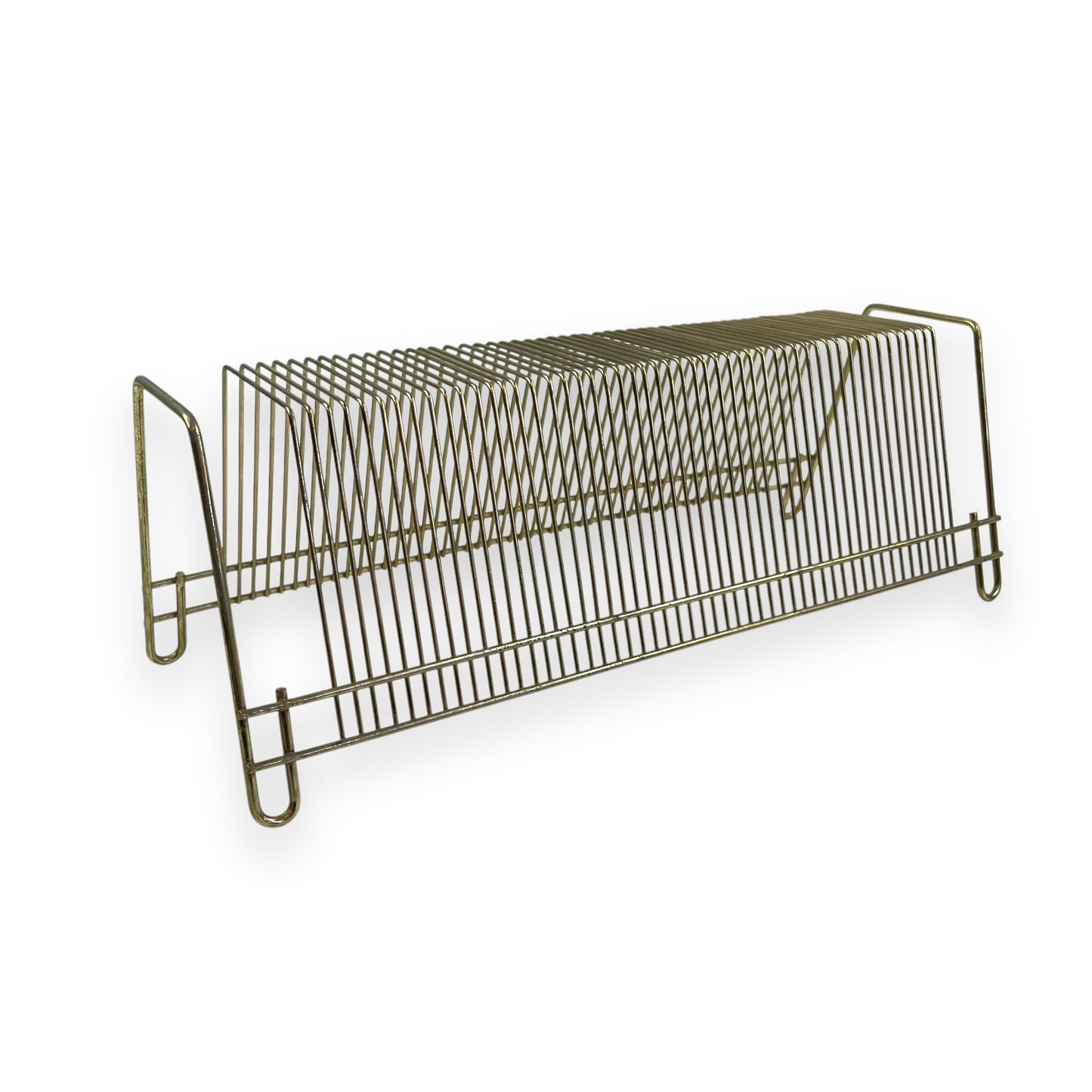 Gold Metal Record Storage Rack