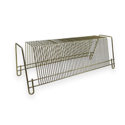 Gold Metal Record Storage Rack