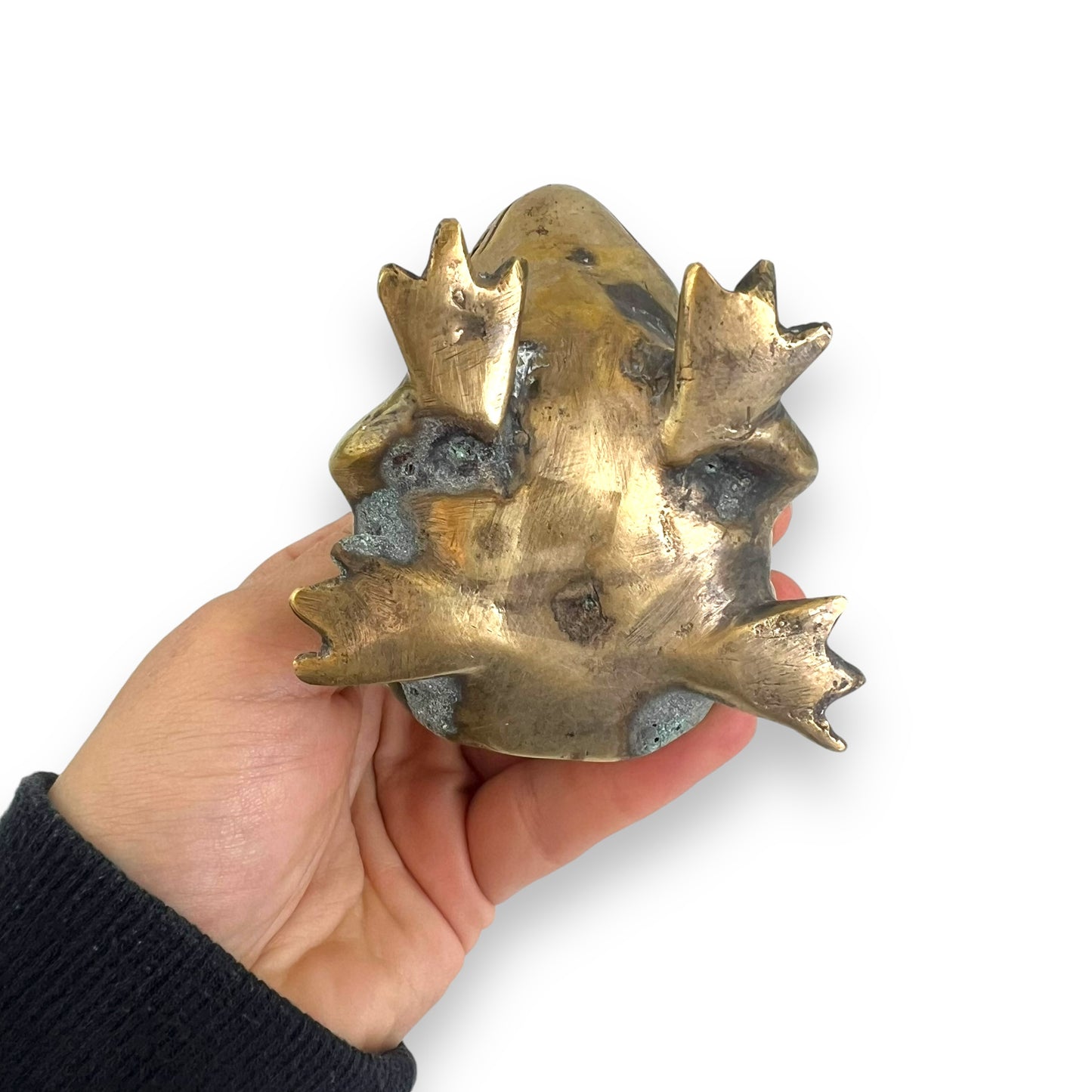 Brass Frog Candle Holder