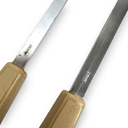 Kitchen Utensils Set x3 Brown Plastic Handles